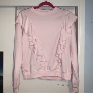 NWOT Ruffle Sweatshirt